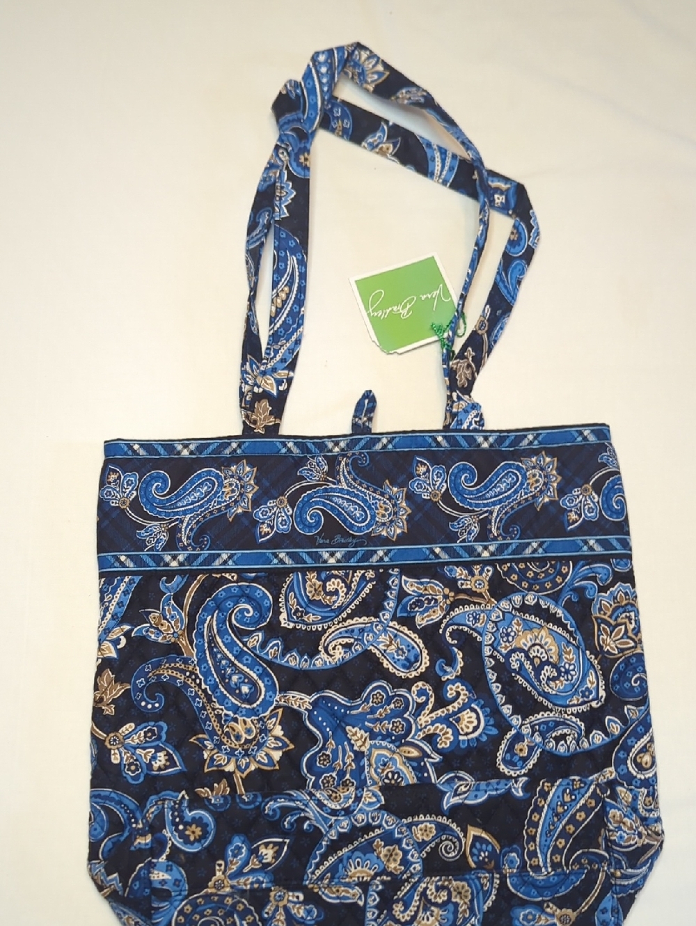 Vera Bradley Navy and Royal Blue Paisley Tote